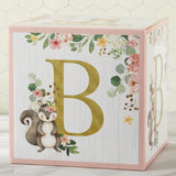 Pink Woodland Baby Block Boxes Set of 4