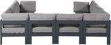 Nizuc - Outdoor Patio 8 Piece Modular Sectional With Gray Frame
