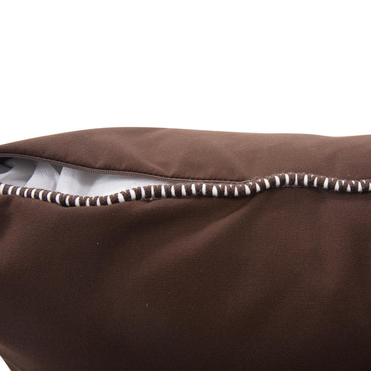 24 x 24 Outdoor Pillow with Dec Cord- Seascape Chocolate- Poly Insert