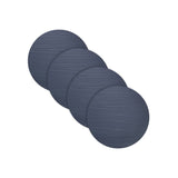Strata Leather Slate Placemat - Round 13"- Set of 4