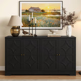 56" 4-Door Sideboard Cabinet – Adjustable Shelves