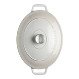 Chasseur 7.25qt Cast Iron Oval Dutch Oven, Macadamia Cream
