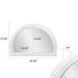 George Arched Mirror White