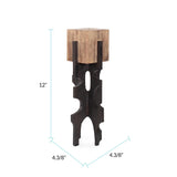 Cade Architectural Pillar Candle Holder- Short