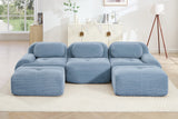 MIA 117'' 3-Seater Sofa with 2 Ottomans