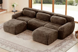 MELLOW 114" 3-Seater Sofa with 2 Ottomans