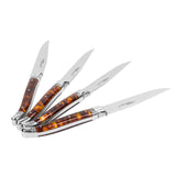 Goyon-Chazeau Set of 4 Tortoise Shell Laguiole Steak Knives