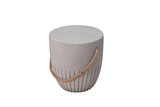 Round 16.5" Mgo Stone Outdoor/Indoor Side Table
