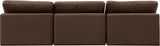 Comfy - Velvet Modular Armless Sofa 3 Seats