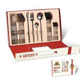 24pcs Stainless Steel Cutlery Set Gift Box