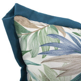 20 x 20 Outdoor Pillow Fern Indigo - Down Alternative Insert