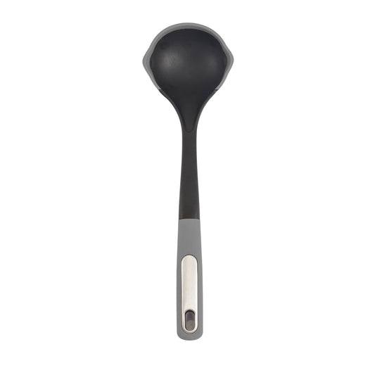 Silicone Scratch and Heat Resistance Edge Soup Ladle, Grey