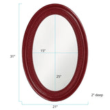 Ethan Mirror - Glossy Burgundy
