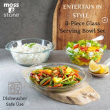 Moss & Stone 3-Piece Glass Casserole Dish Set