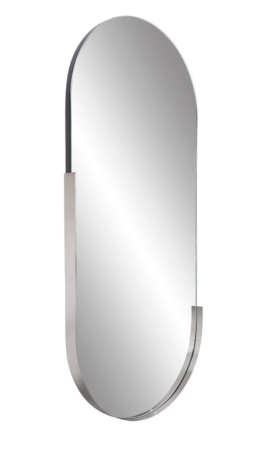 Dante Stainless Steel Gray Capsule Mirror