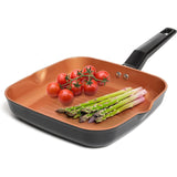 9.5" Copper Nonstick Square Grill Pan