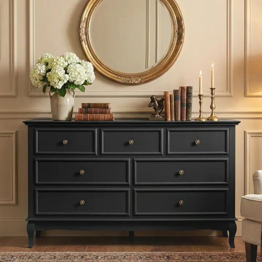 7-Drawer Dresser – Modern Storage with Wave Design