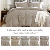Waffle Weave Textured Duvet Cover Set, Neutral
