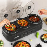 Triple Slow Cooker Buffet Servers and Warmer