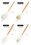 Colourful White Silicone Kitchen Utensils Set