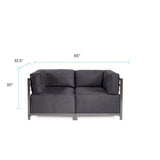 Axis 2pc Sectional Regency Gray Titanium Frame