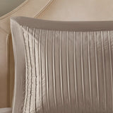 Charmeuse Striped 7-Piece Comforter Set, Champagne
