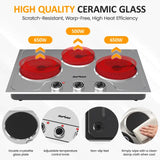 Wholesale 1800W Triple Burner Portable Electric Ceramic Stove