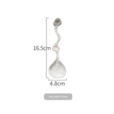 Irregular Ceramic Soup Spoon with Long Handle