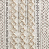 Geo Print Chenille Window Curtain, Ivory
