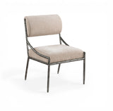 Bastille - Upholstered Dining Side Chair (Set of 2) - Silver Frame