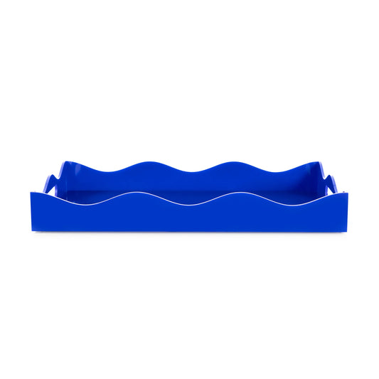 Spangle Scalloped Tray Blue
