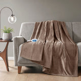 Heated 60x70" Plush Electric Throw Blanket, Brown