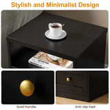Wholesale Modern Black Nightstand with Door & Open Shelf