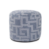 Indoor/Outdoor Pouf Tall Syros Denim