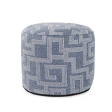 Indoor/Outdoor Pouf Tall Syros Denim