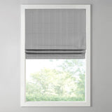 Basketweave Room Darkening Cordless Roman Shade, Grey