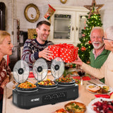 Triple Slow Cooker Buffet Servers and Warmer