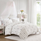 Soft Bow Embroidered Quilt Mini Set, Black