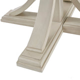Antique Cream Framhouse Round Dining Table Seats 4 *