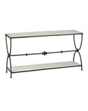 Agora White Travertine Console Table