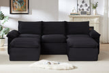 VELLO 111" 3-Seater Sofa with 2 Ottomans