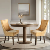 Wholesale [Set of 2] High-Back Upholstered Dining Side Chairs, Gold