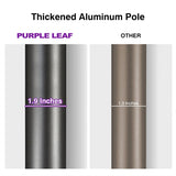 PURPLE LEAF Semi-Auto Outdoor Market Table Umbrella with Heavy-Duty Fabric