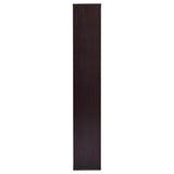 Theo 71-inch 7-shelf Bookshelf Cappuccino