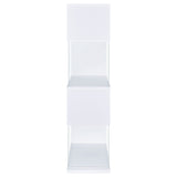 Emelle 63-inch 4-shelf Glass Panel Bookshelf White