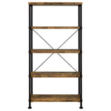 Analiese 63-inch 4-shelf Bookshelf Rustic Nutmeg