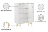 Modernist Engineered Wood Chest with Gold Accents – Contemporary Design for Chic Home Decor