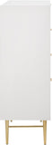 Modernist Engineered Wood Chest with Gold Accents – Contemporary Design for Chic Home Decor