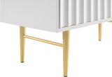 Modernist Engineered Wood Chest with Gold Accents – Contemporary Design for Chic Home Decor