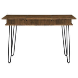 Sheeran 47-inch Writing Desk with Storage Rustic Amber
